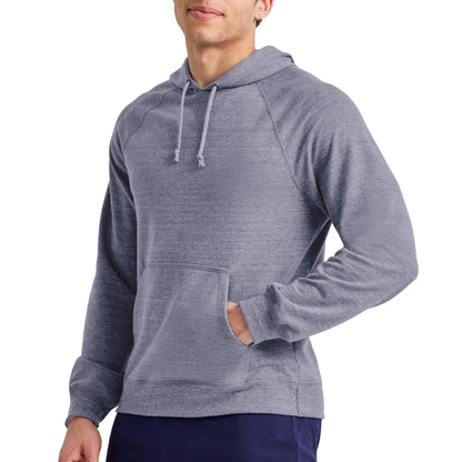 Hanes Men's French Terry Pullover Hoodie, Navy Pe Heather, Small