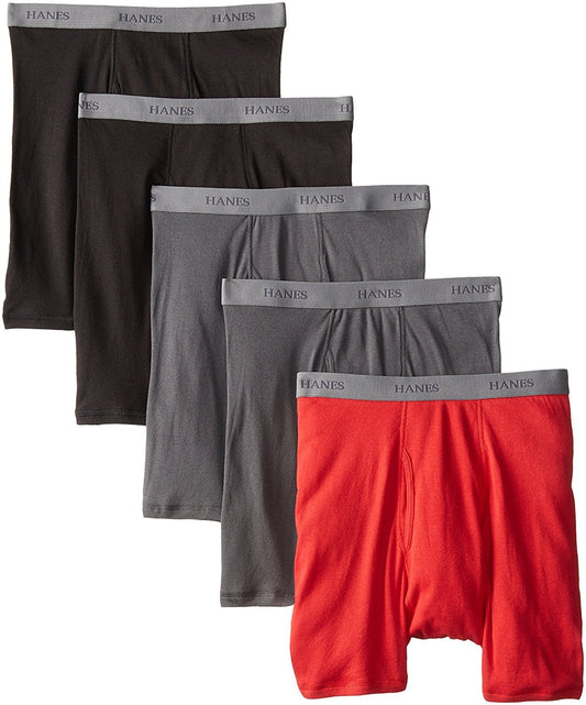 Hanes Men's 5-Pack Ultimate FreshIQ Boxer Brief - Colors May Vary (XXXXXXX-Large, Assorted)