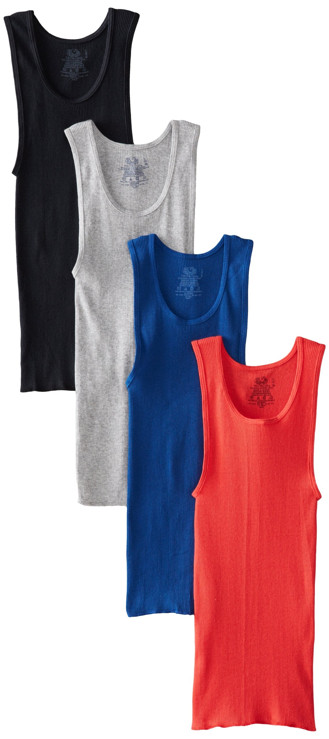 Fruit of the Loom Boys' A-Shirt (Pack of 4), Assorted, X-Small