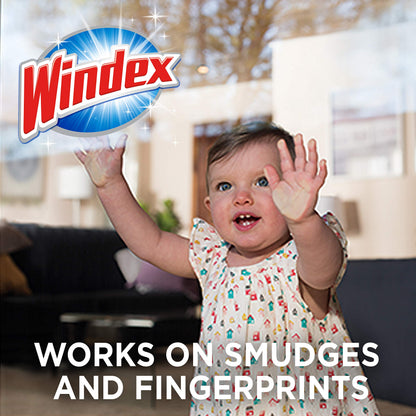 Windex Wipes Glass Cleaning Ammonia Free, Pre-Moistened Glass and Surface Wipes to Clean Home Surfaces, Household Essentials, Original Scent, 38 Count (Pack of 6)