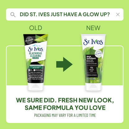 St. Ives Blackhead Clearing Face Scrub, Green Tea, 6 oz