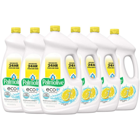Palmolive - 142706 PALMOLIVE eco+ Lemon Splash Automatic Dishwashing Gel, Dish Soap, 75 Fluid Ounce Bottle (Case of 6) (Model Number: 42706CT)