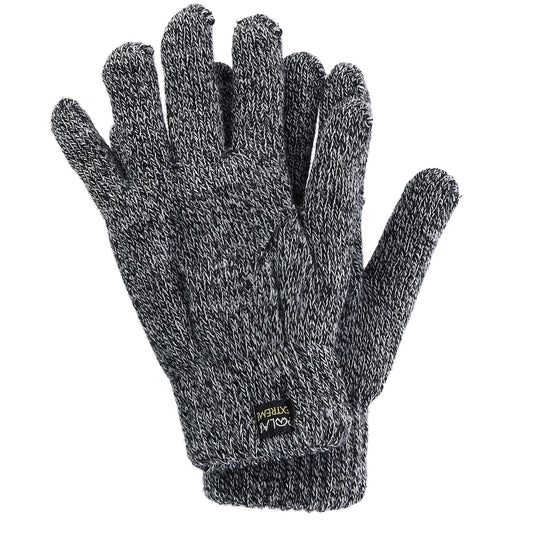 Polar Extreme Men's Insulated Knit Thermal Gloves, Grey
