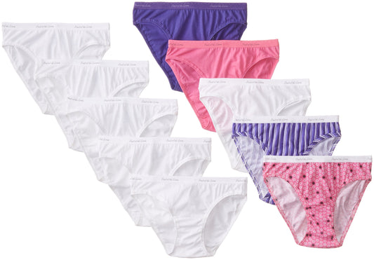 Fruit Of The Loom Womens 10 Pack Cotton Bikini Panties, Wardrobe, 6
