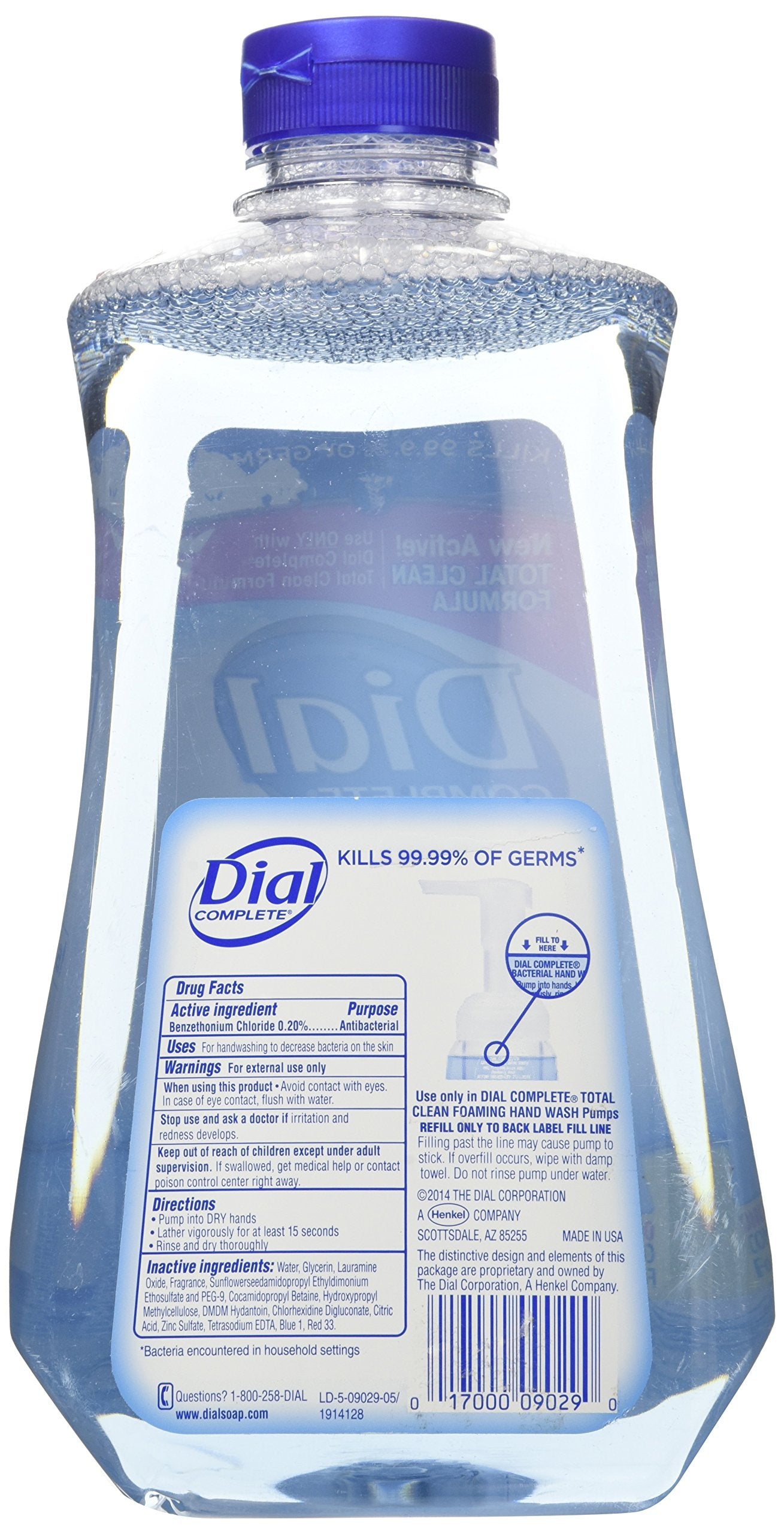 Dial Complete Spring Water Foaming Antibacterial Hand Wash Refill, 40 Oz