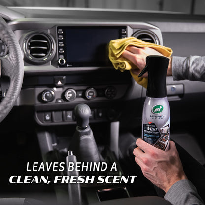 Turtle Wax 53482 Hybrid Solutions Streak Free Misting Car Interior Detailer and Cleaner, for Dashboards and Consoles, Use on Plastic, Vinyl, Leather, Rubber, Screens and Glass, UV Protection, 20 oz.