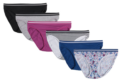 Hanes Premium Sporty Bikini 6 Colors (Small, pack 3-06)