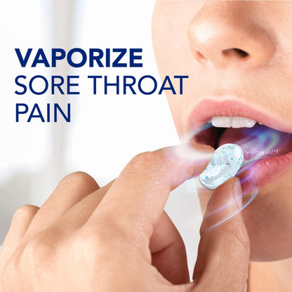 Vicks VapoCool Severe Medicated Sore Throat Drops, Max Strength Menthol, Soothes Sore Throat Pain, Winterfrost Flavor, 45ct
