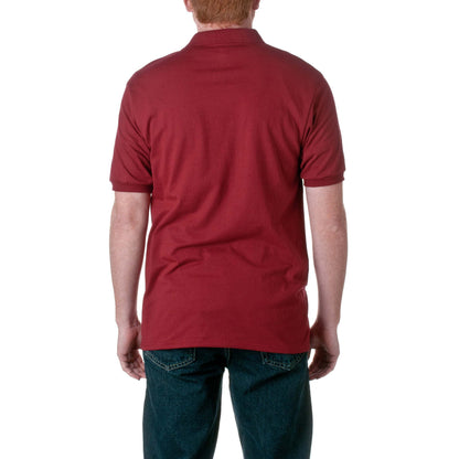 Hanes Men Cotton-Blend EcoSmart Jersey Polo,Cardinal,Large