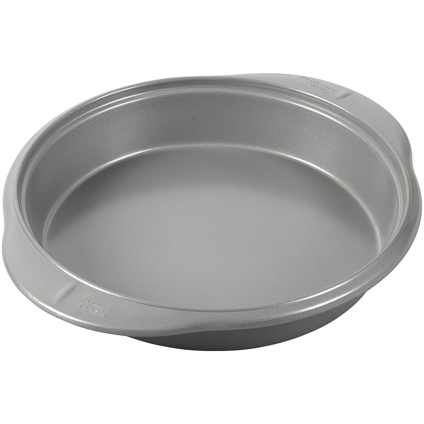 Wilton Ever-Glide Non-Stick Round Pan - Bake Delicious Cinnamon Rolls, Coffee Cake, Round Cakes or Quiches, Handles for Easy Grip, Steel, 9 x 1. 5-Inches