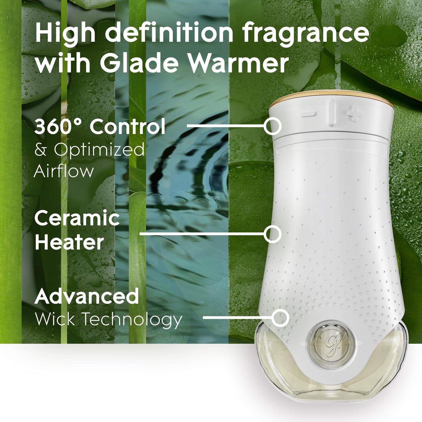 Glade PlugIns Refills Air Freshener, Scented and Essential Oils for Home and Bathroom, Bamboo & Bliss, 3.35 Fl Oz, 5 Count
