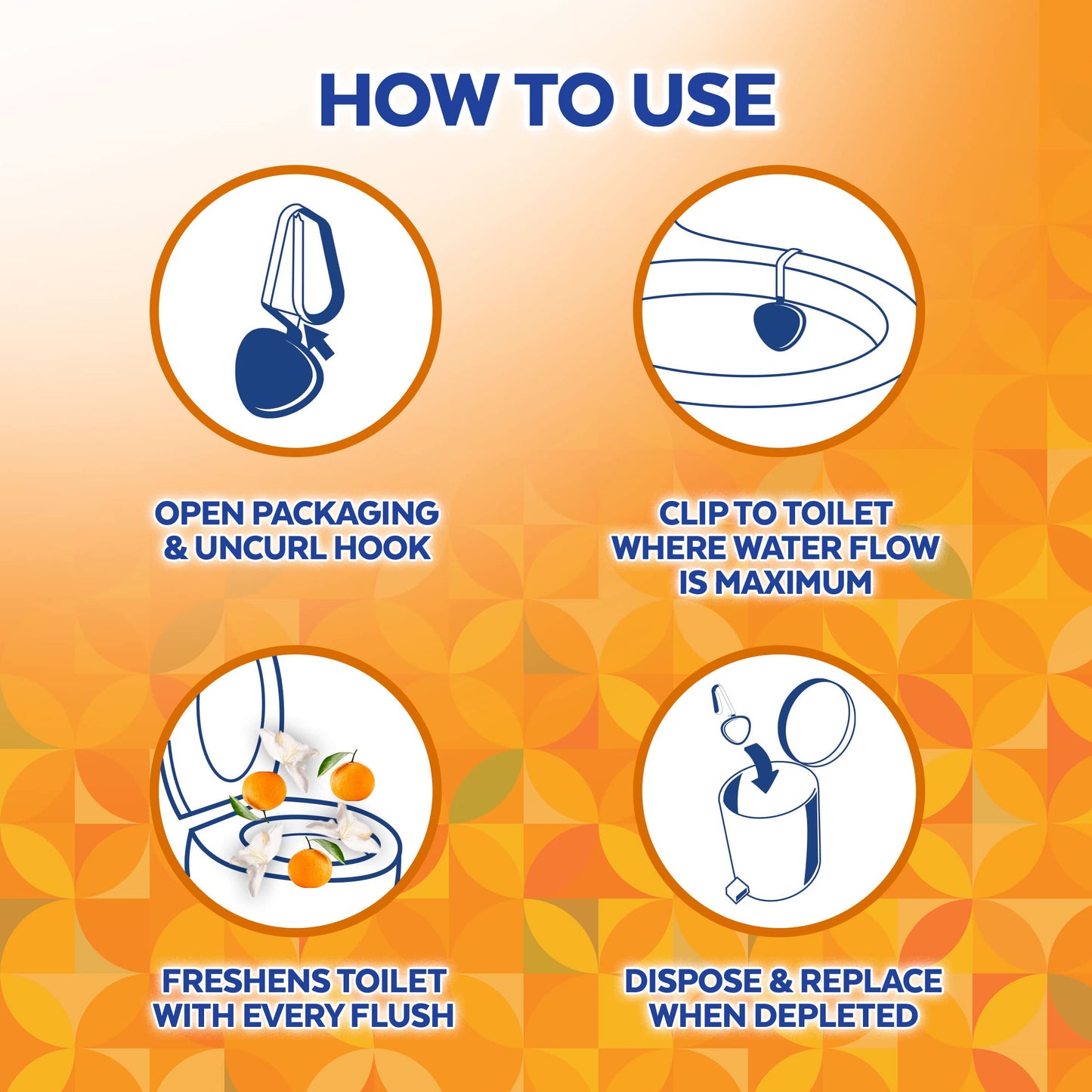 Lysol Automatic Toilet Bowl Cleaner - Mandarin & Ginger Lily, 2 count (Pack of 3)