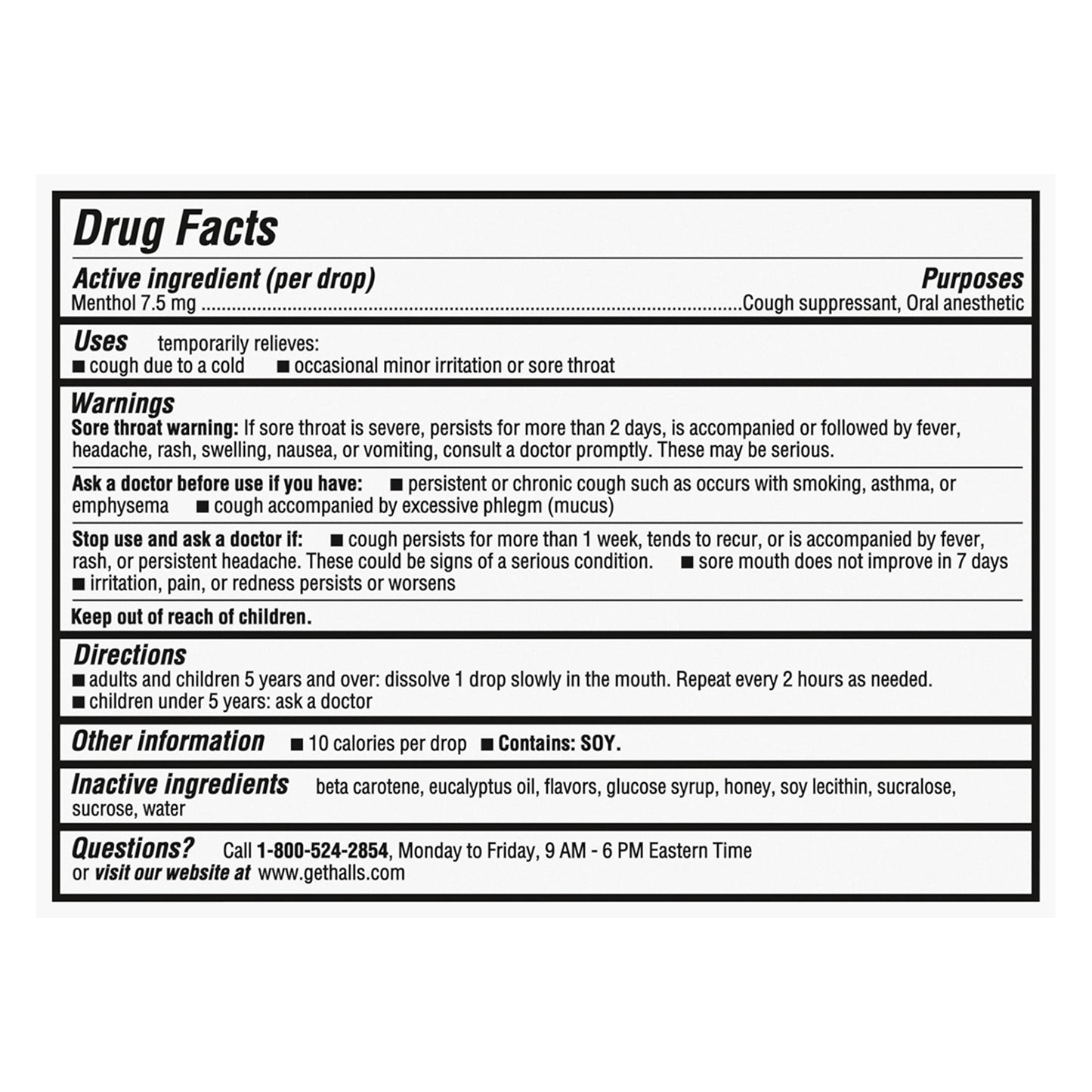 Halls Honey Lemon Triple Soothing Action Cough Suppressant/Oral Anesthetic Drops 30 ct (Pack of 12)