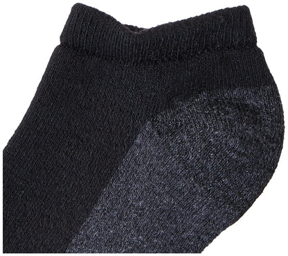 Hanes Men's ComfortBlend Max Cushion Low Cut Sock 6-Pack_Black_6-12