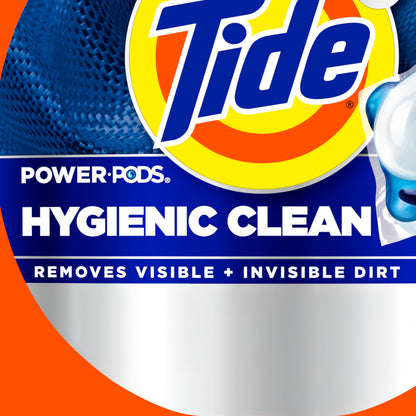 Tide Hygienic Clean Heavy 10x Duty Power PODS Laundry Detergent Soap Pods, Original, 41 count, For Visible and Invisible Dirt