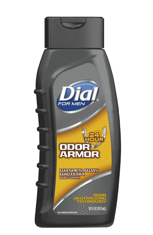 Dial For Men Body Wash, Odor Armor, 16 Ounce (pack of 6)