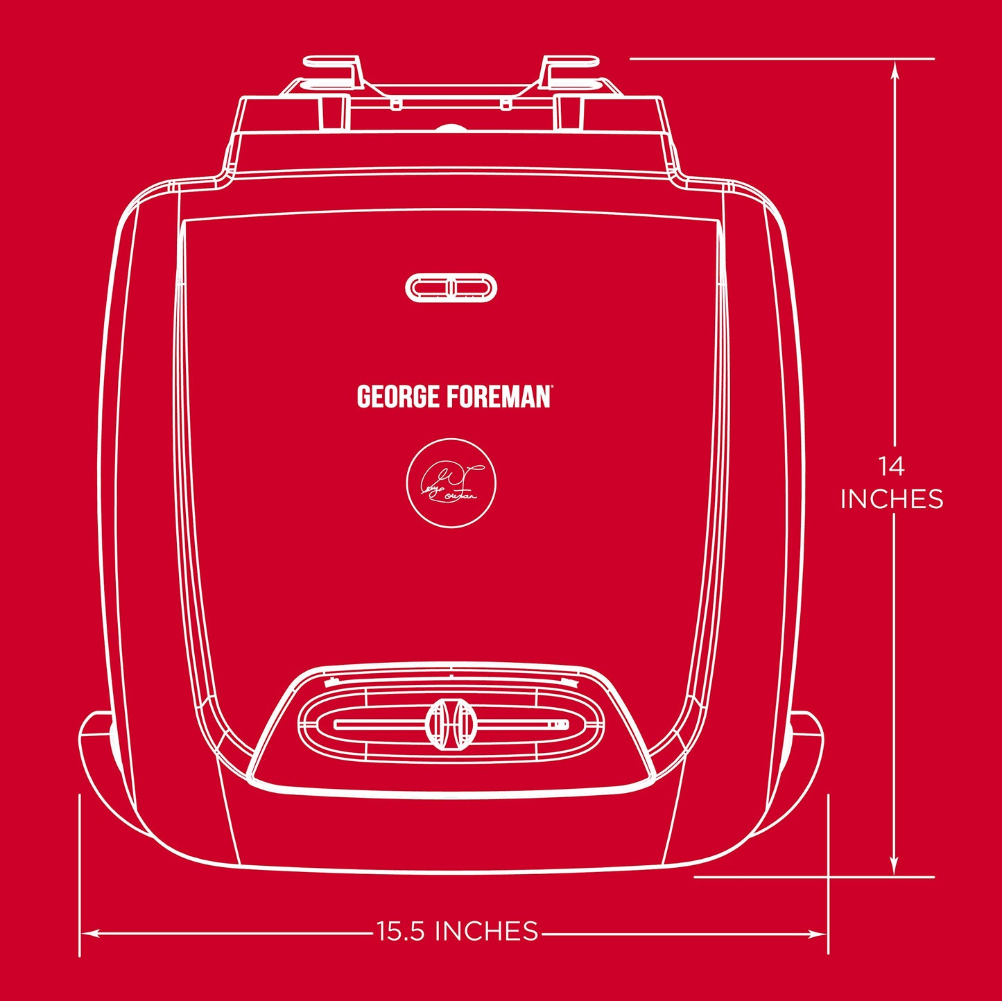 George Foreman 8-Serving Classic Plate Grill and Panini Press with Adjustable Temperature, Platinum, GR2121P