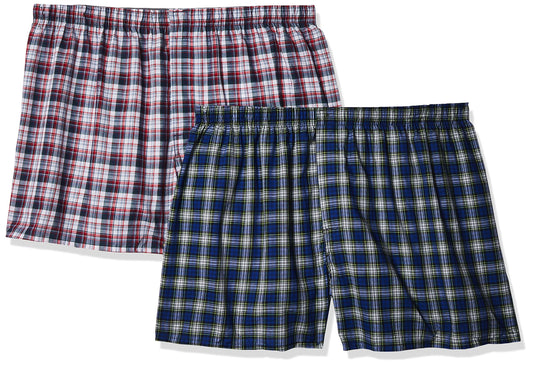 Hanes Ultimate mens Big Tartan - Multiple Packs and Colors boxer shorts, Assorted 2 Pack, 4X-Large US