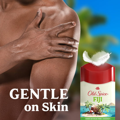 Old Spice Men's Antiperspirant & Deodorant, 24/7 Lasting Freshness, Advanced Sweat & Odor Protection with Skin Conditioners, Invisible Solid, Fiji with Palm Tree Scent, 3.4 oz (Pack of 3)
