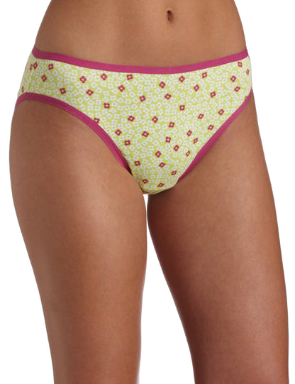 Fruit of the Loom Women's 4-Pack Cotton Fashion Bikini Panties,Assorted,7