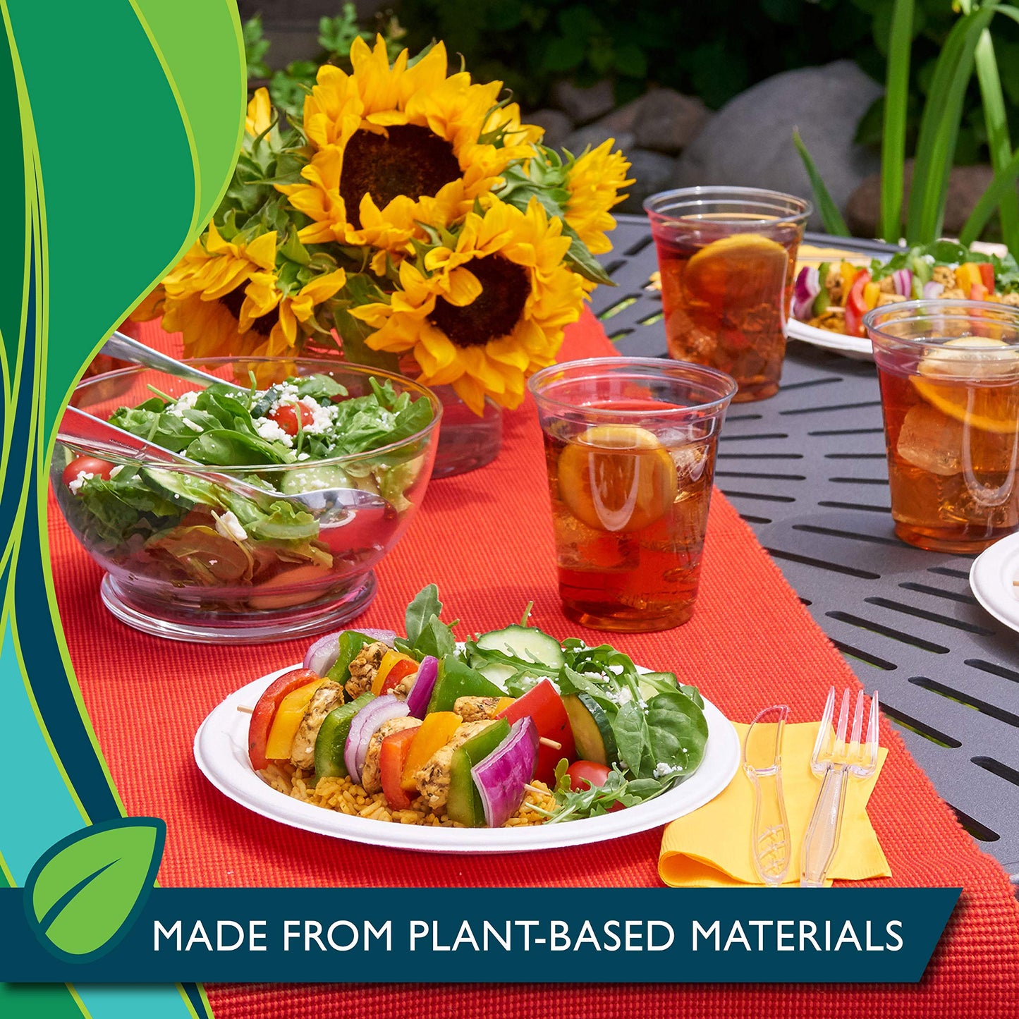 Hefty EcoSave Disposable Plates, Made from Plant Based Materials, Heavy Duty Paper Plates, 10 ⅛ Inch Disposable Plates (16 Count, Pack of 4)