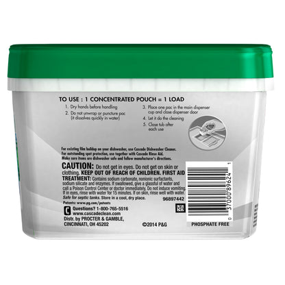 Cascade Platinum ActionPacs Dishwasher Detergent Fresh Scent 52 Count
