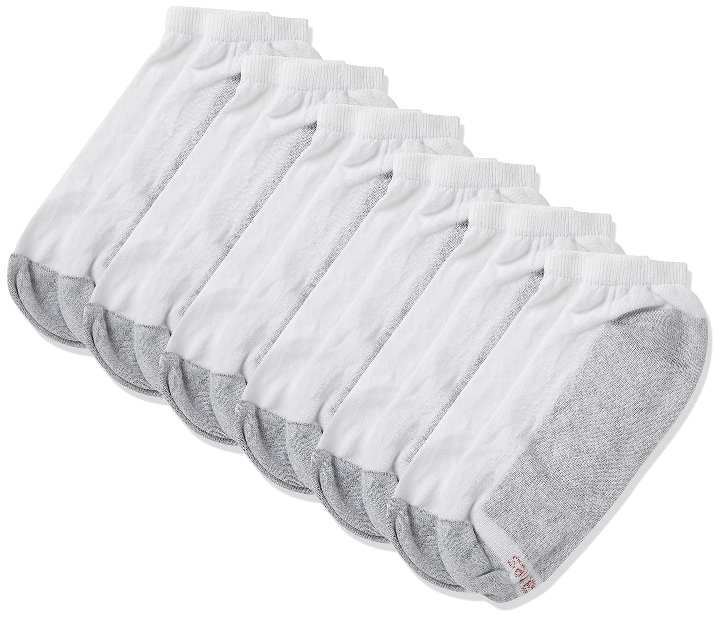 Hanes Men's Cushion Low Cut Socks, White, 10-13 (Shoe Size 6-12) (Pack of 6)