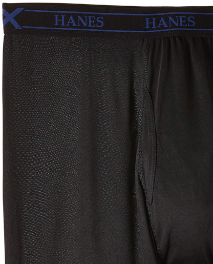 Hanes Ultimate Men's 3-Pack X-Temp Performance Long Leg Boxer Briefs, Color may vary, Small