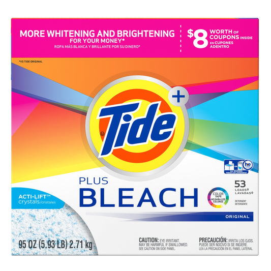 Tide Laundry Detergent with Bleach Powder, Orange, Original, 95 Ounce (Packaging may vary)