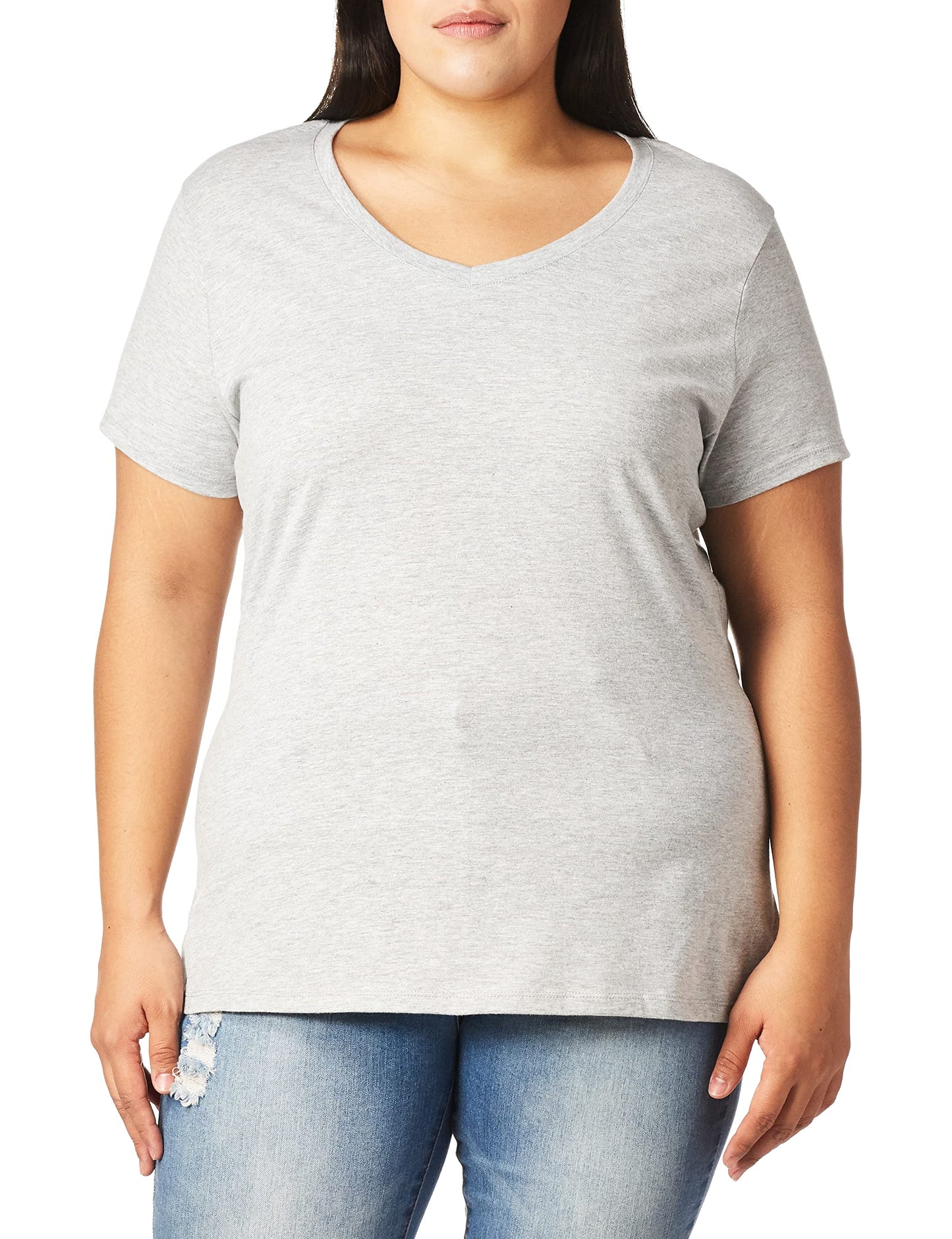 Hanes womens X-temp V-neck T-shirt novelty t shirts, Navy, X-Large US