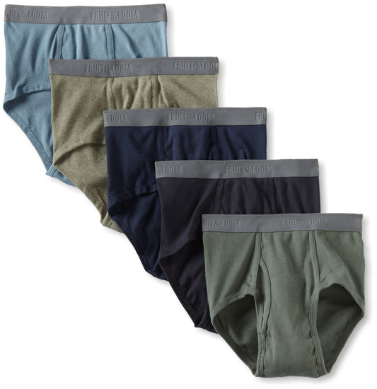 Fruit of the Loom Men's Premium Fashion Brief, Assorted Colors, Medium(Pack of 5)