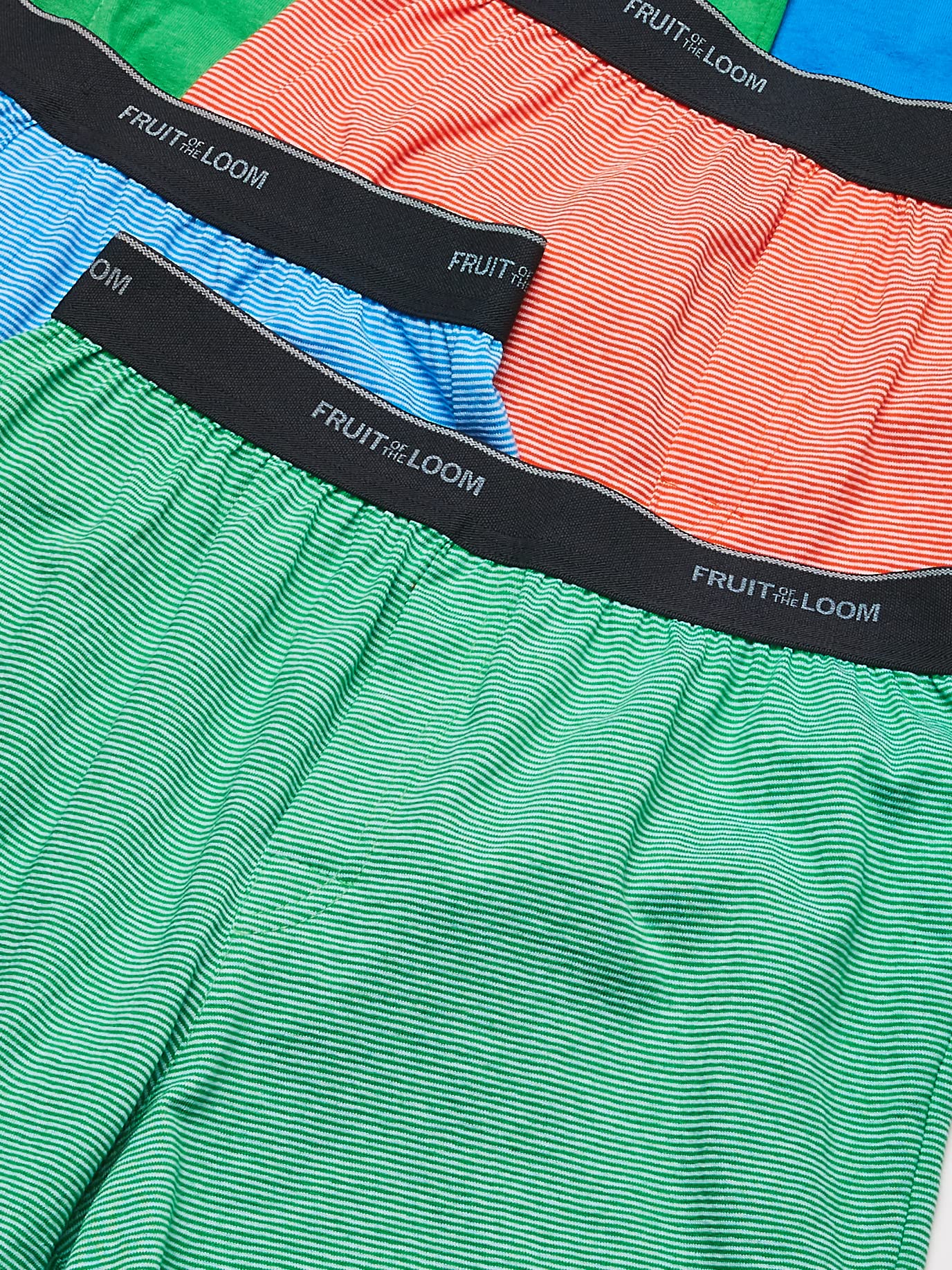 Fruit of the Loom Boys' Boxer Shorts, Knit - 5 Pack - Assorted, X-Large