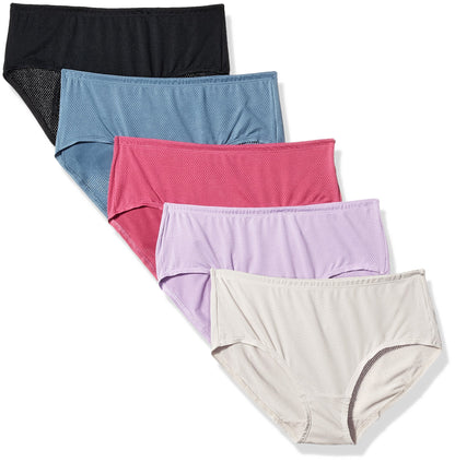 Fruit of the Loom Women 5pk Premium Breathable Lowrise Brief, Fashion Assorted, 9
