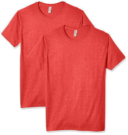 Jerzees Men's Tri-Blend 2 Pack T-Shirt, Black Heather, X-Large