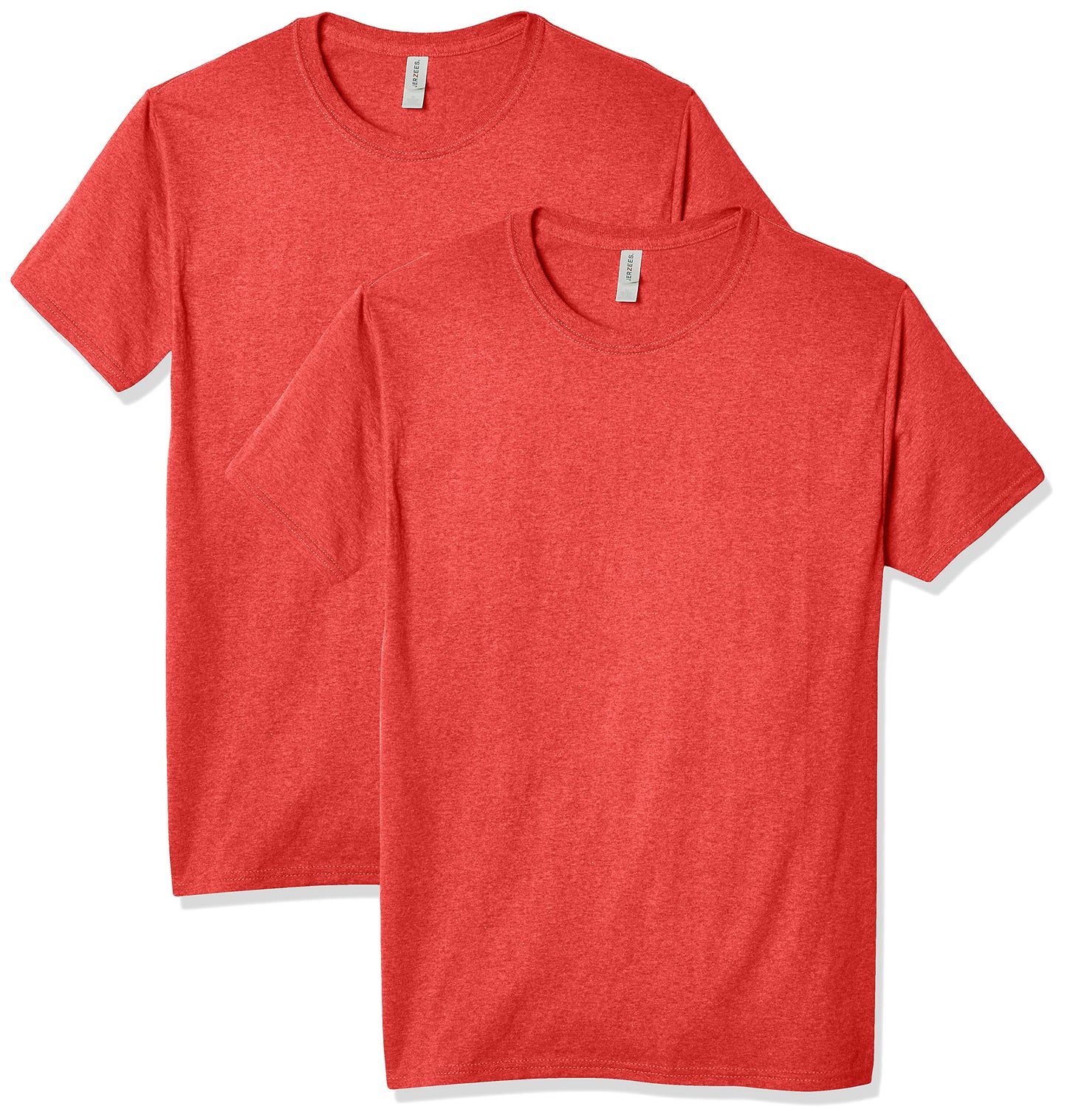 Jerzees Men's Tri-Blend 2 Pack T-Shirt, Black Heather, X-Large