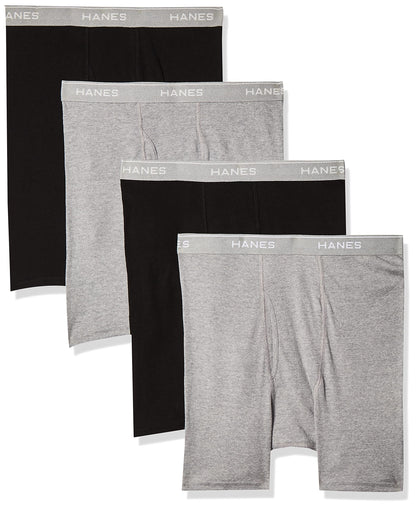 Hanes Men's Boxer Briefs with Comfort Flex Waistband (Black/Grey - 5 Pack, XXXX-Large)
