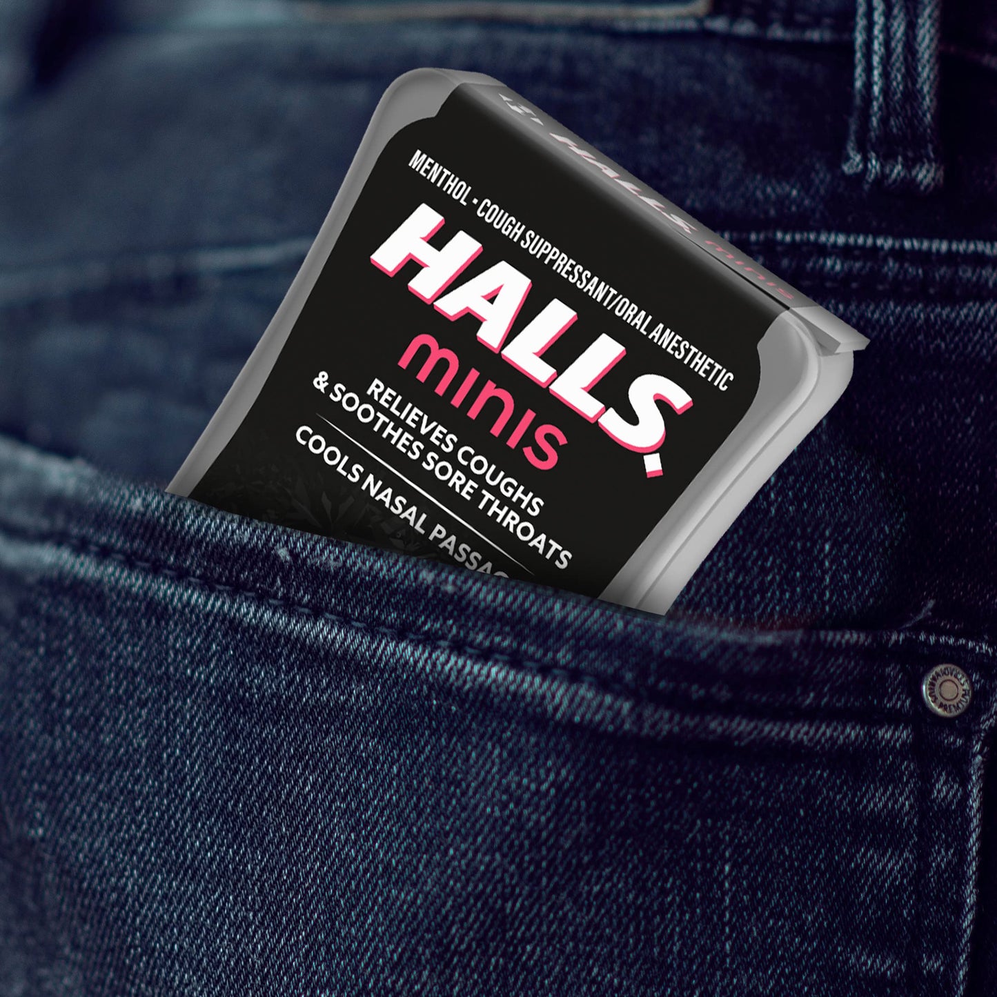 HALLS Minis Watermelon Flavor Sugar Free Cough Drops, 24 Drops