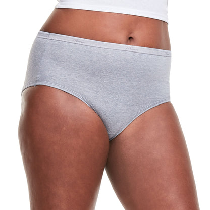 Hanes Women's Plus Cotton Brief 5-Pack 11 Assorted