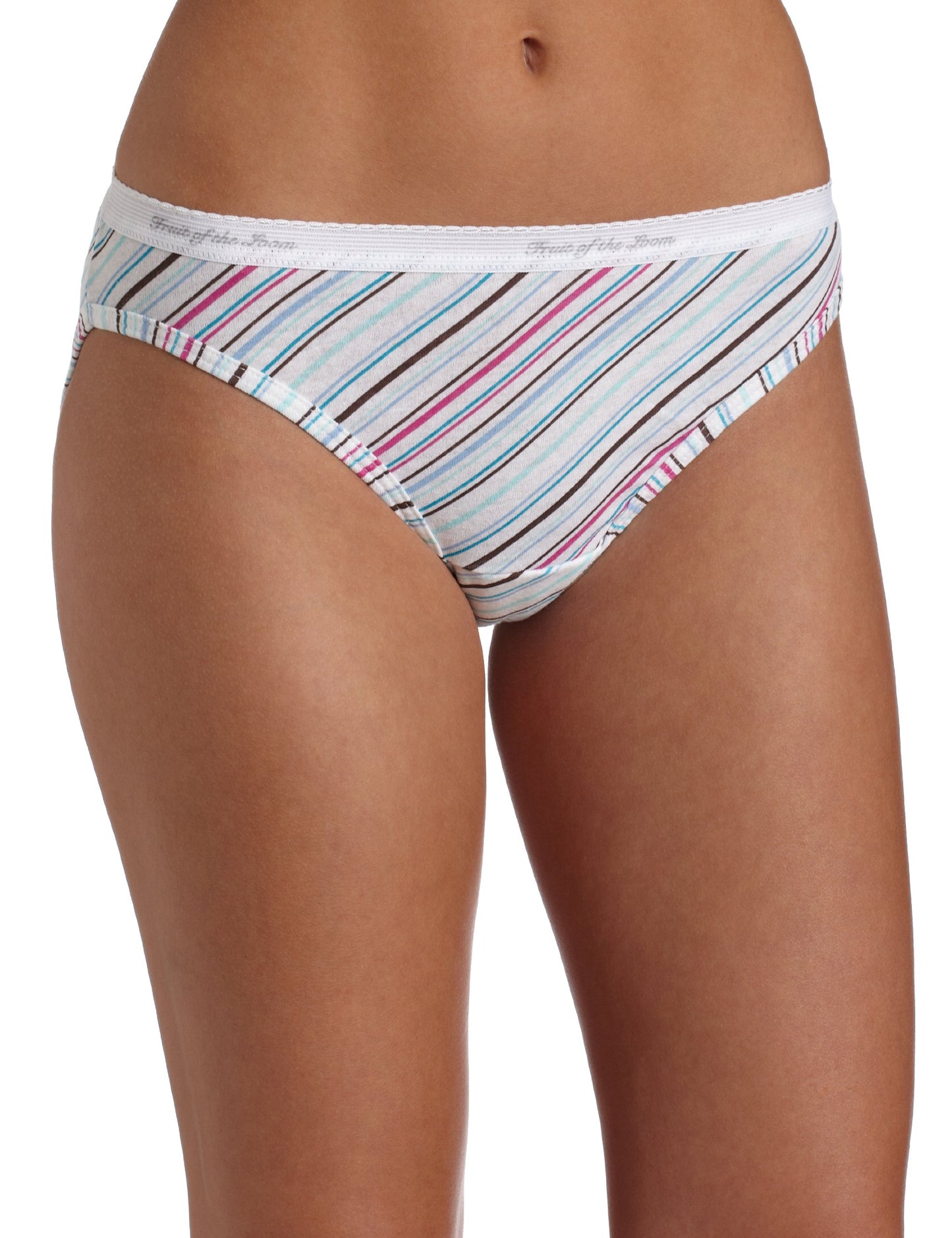 Fruit of the Loom Women's Cotton 6 Pack Assorted Bikini Panty (7)