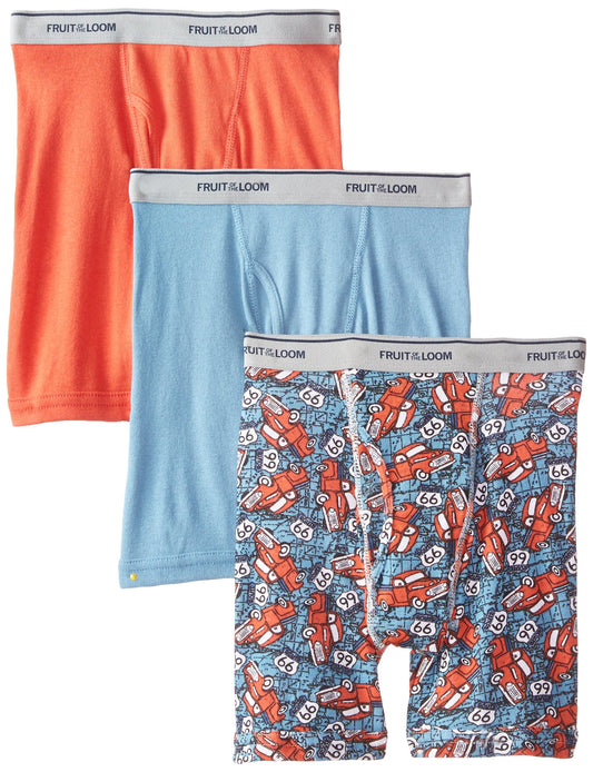 Fruit of the Loom Big Boys' Print And Solid Boxer Brief ,Multi,XL (18-20)