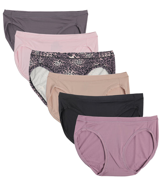 Hanes Premium Microfiber Bikini Briefs Panties For Women Tagless No Lines 5/S (Pant 4-8) 6 Pack