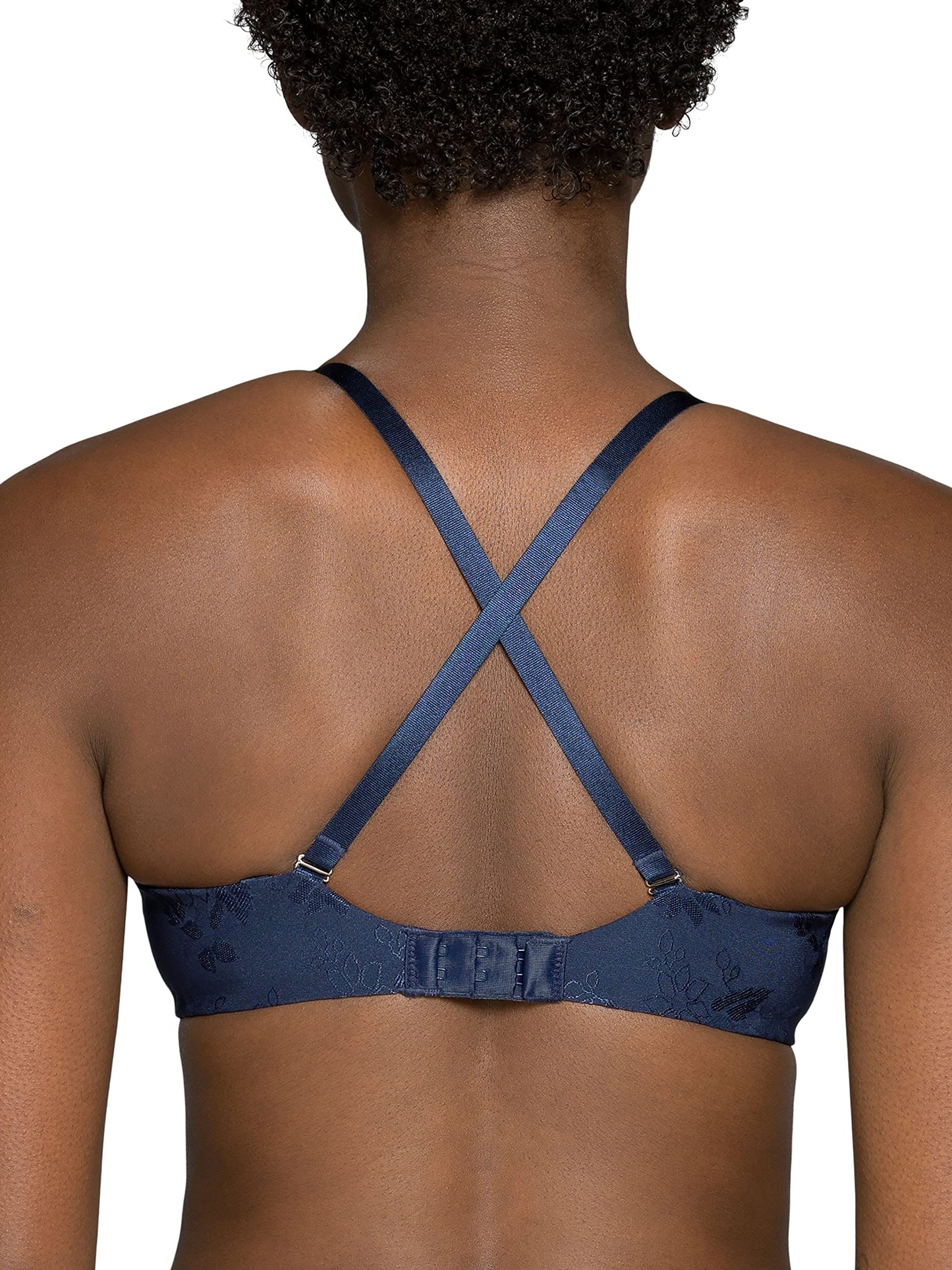 Vanity Fair Ego Boost, Adds Up to One Full Cup Size, Underwire Push Up Bras for Women, Ghost Navy, 36B