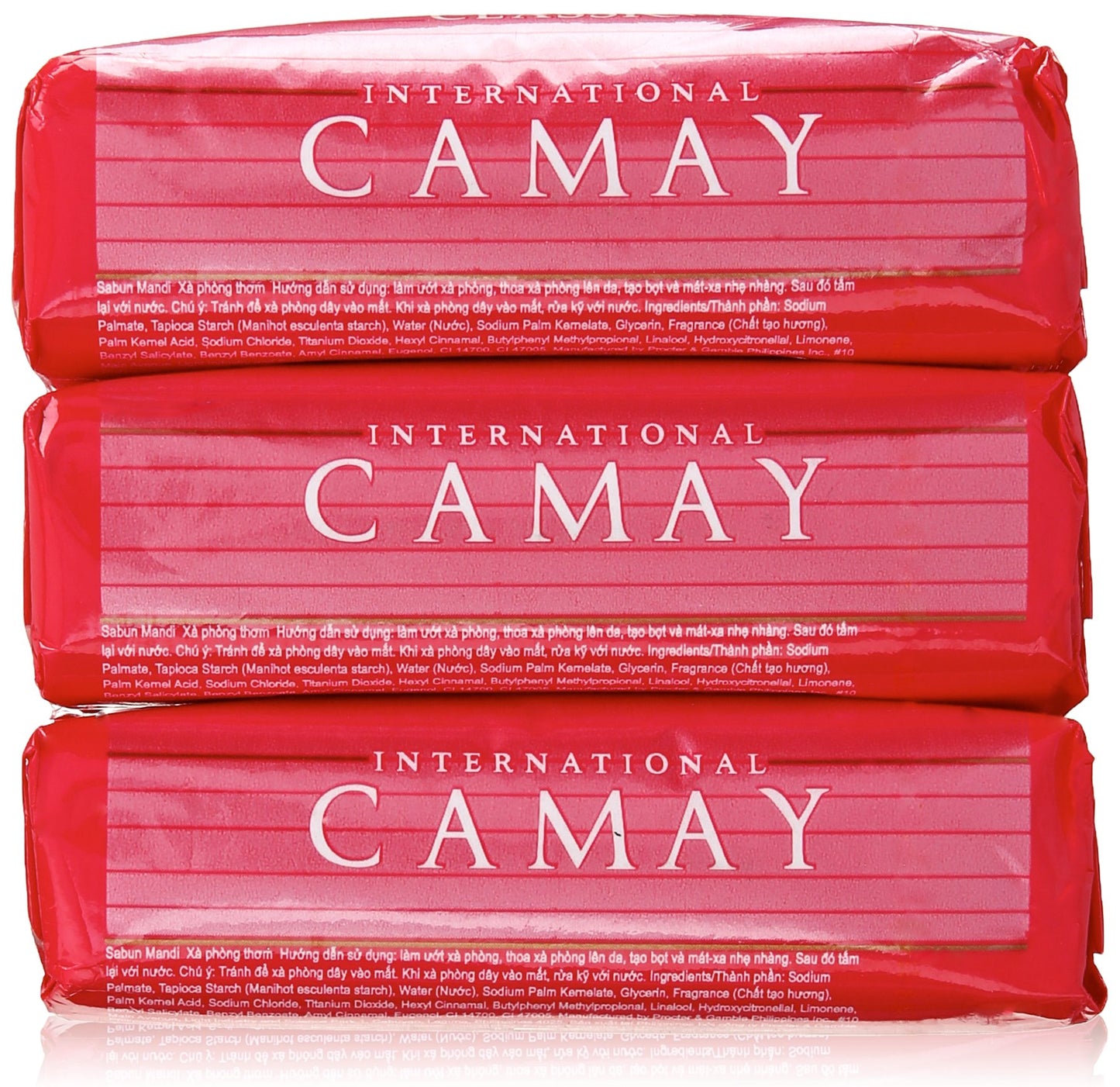 International Classic Camay Moisturizing Hand and Body Soap Bar 125 G. 3 Pack Product of Thailand