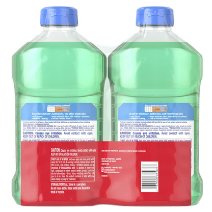 Mr. Clean Liquid All Purpose Multi-Surface Cleaner | Meadows and Rain with Febreze Freshness - 45 Ounce Each Bottle (Pack of 4) (Total 180 fl oz)
