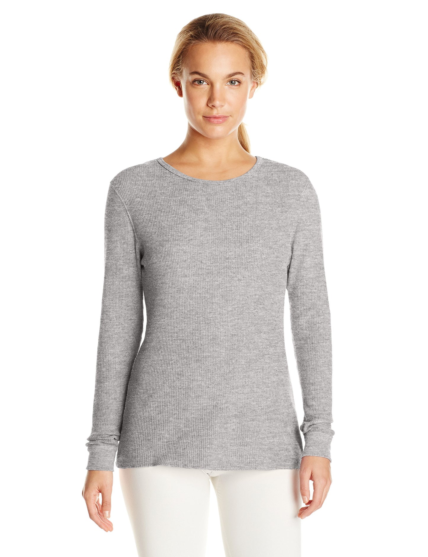 Fruit of the Loom Women's Waffle Thermal Underwear Top, Black Soot, XX-Large