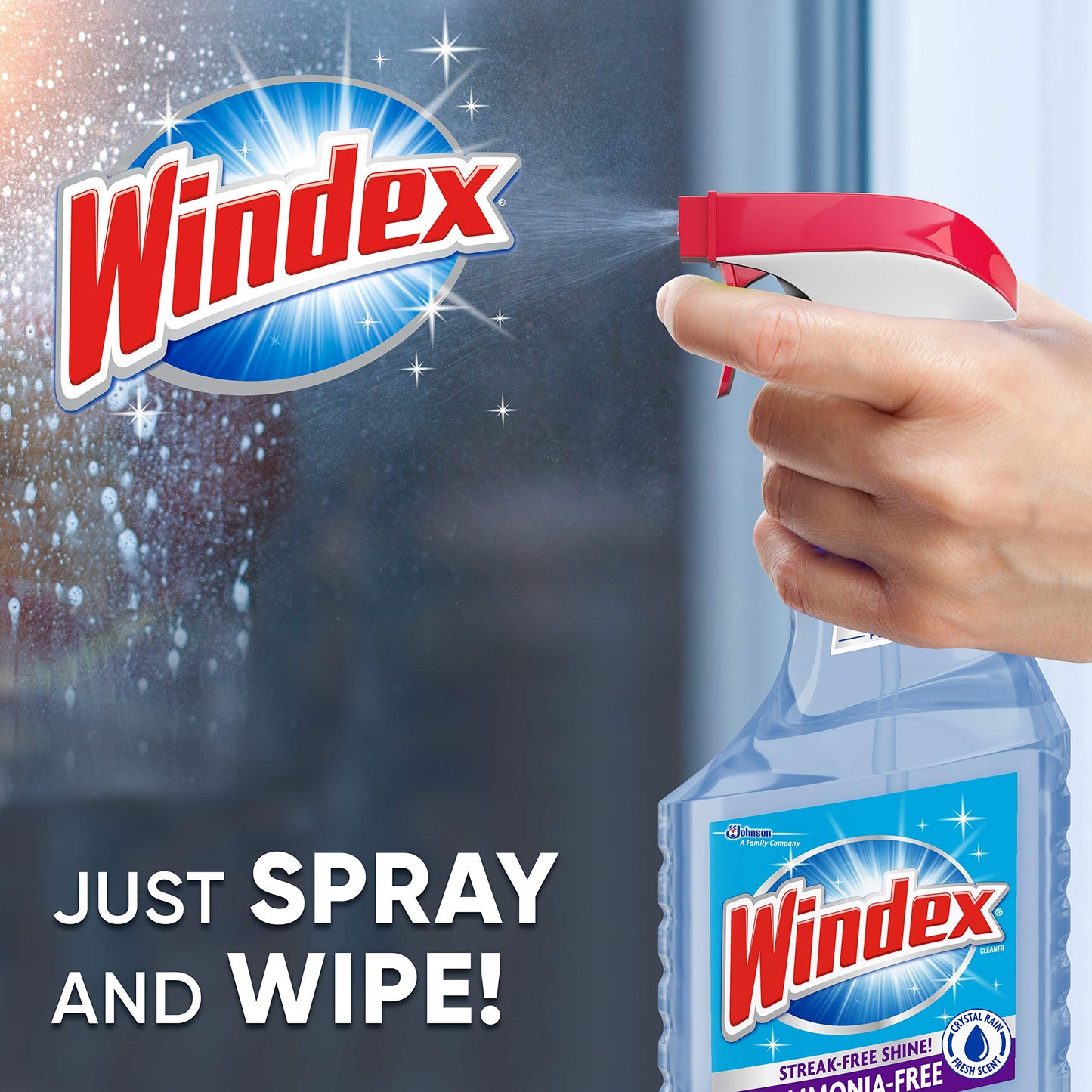 Windex Glass Cleaner, Original Blue, Spray Bottle, 32 fl oz