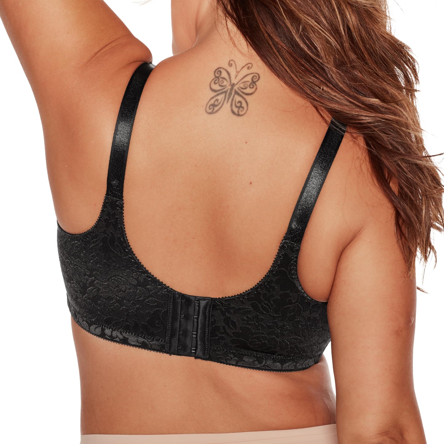 Bali Women's Double Support Spa Closure Wire-Free Bra, Black, 40C