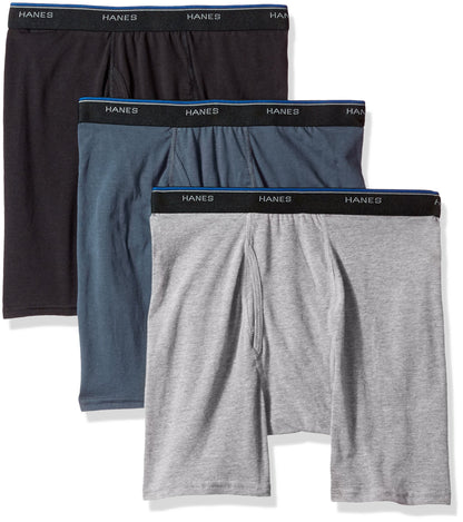 Hanes Men's 3-Pack Comfortblend Boxer Briefs, Assorted, X-Large