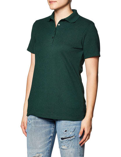 Hanes Women's Pique Polo, White, 3X-Large