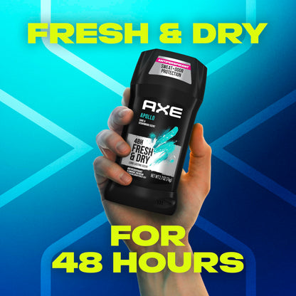 AXE Antiperspirant Deodorant Stick Apollo 48 Hour Sweat and Odor Protection for Long Lasting Freshness, Sage & Cedarwood Men's Deodorant 2.7 oz